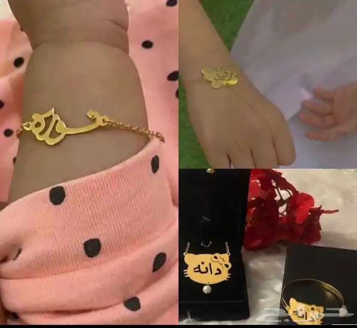 بروشات وسلاسل واساور مطليه بالذهب او الفضه 37
