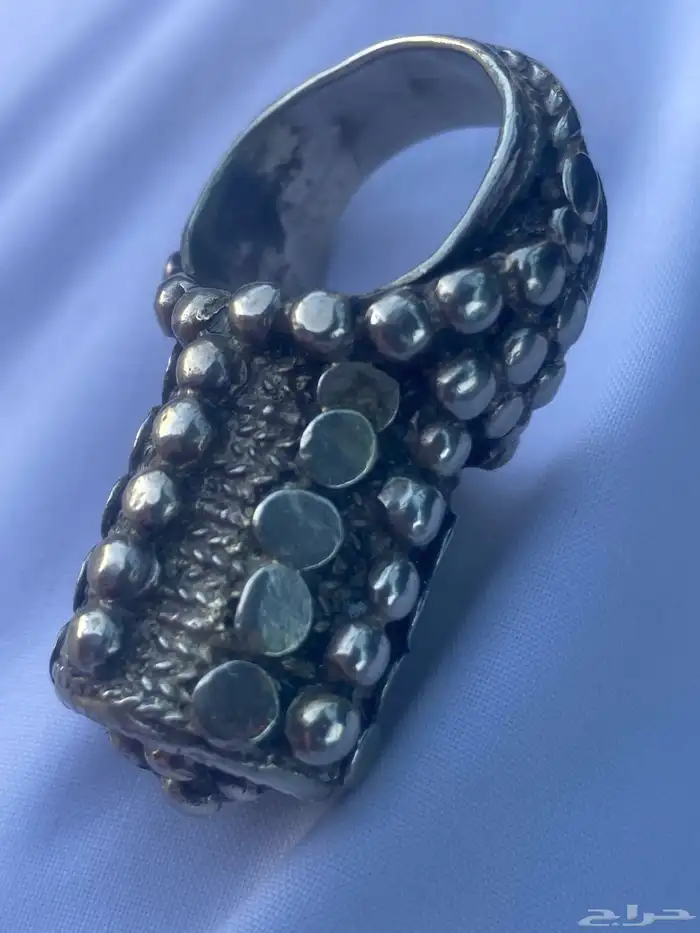 خاتم قديم أثري فضه 0