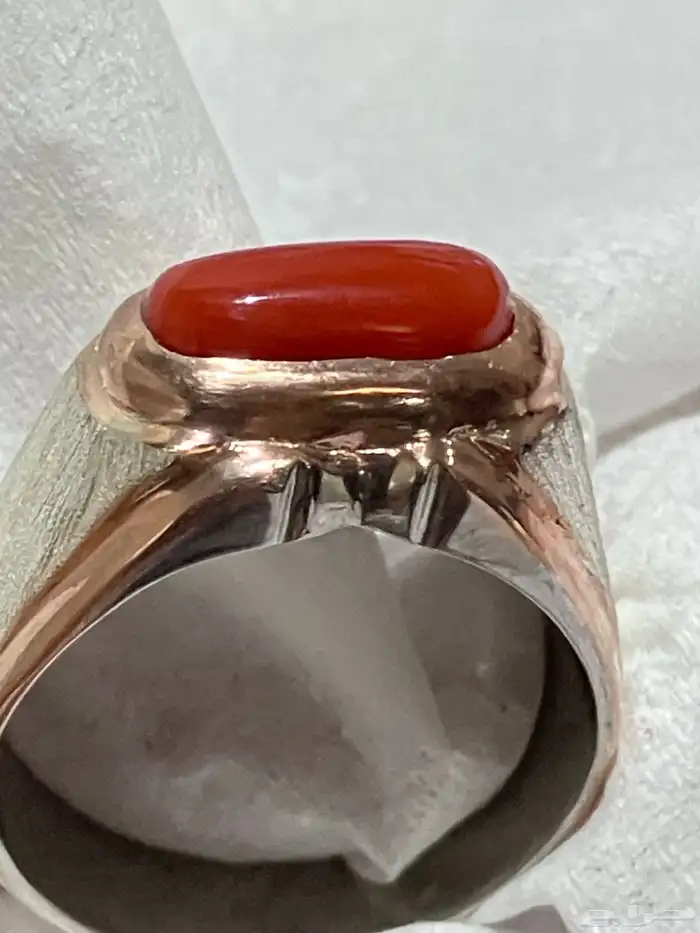 خاتم مرجان طبيعي 0