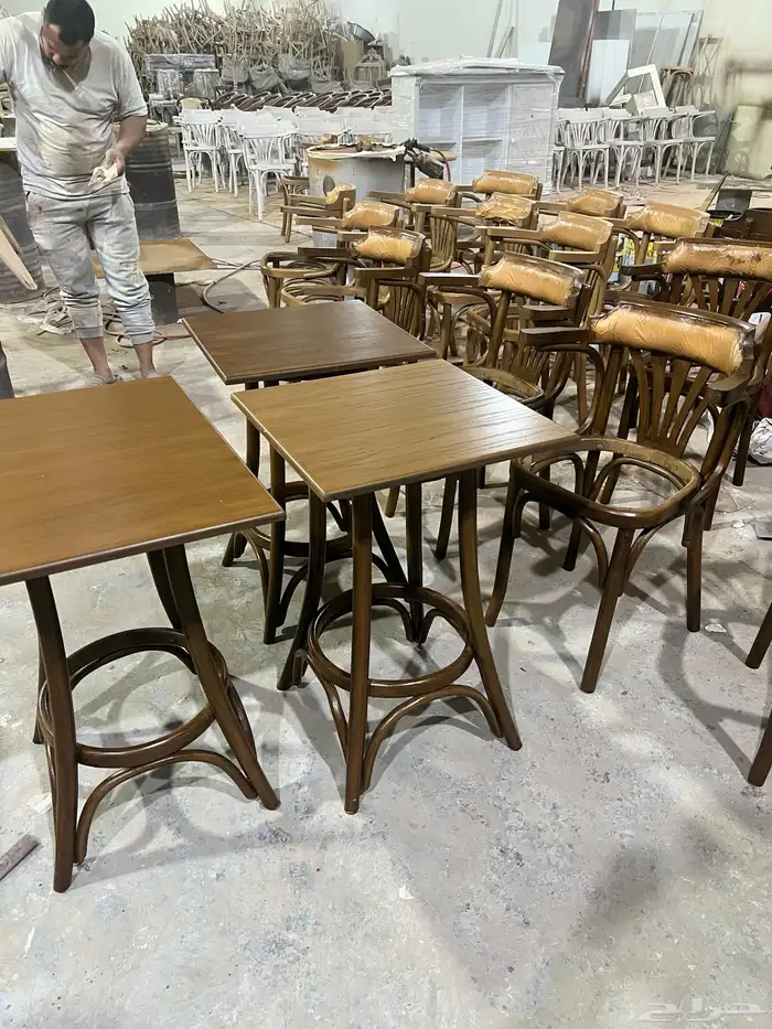 كراسي كوفي والمقاهي خشب زان 81