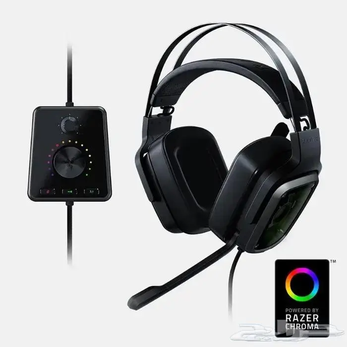 سماعة رأس Razer Tiamat مع وحدة تحكم بالصوت وصوت محيطي 7.1 5