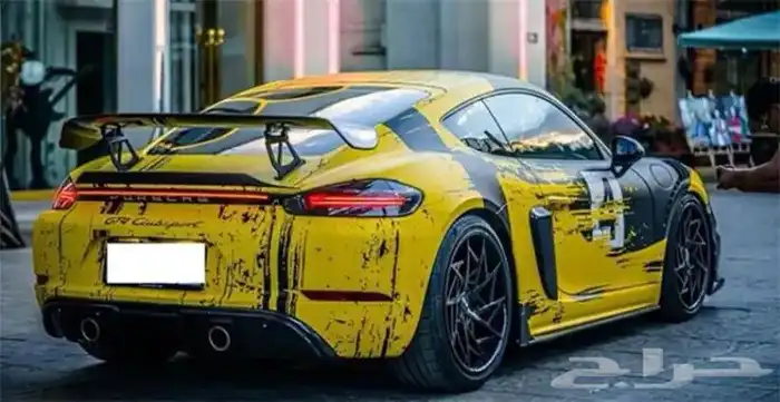 سبويلر خلفي جناح بورش بوكستر 718 كايمان GT4 اسود 3