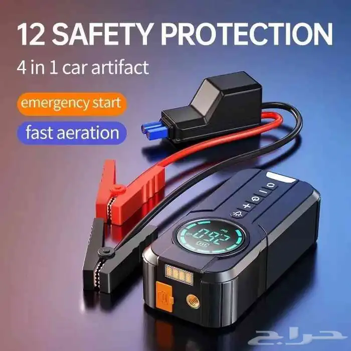 بطارية متنقلة مع اشتراك مشغل للسيارة ضمان سنتين 3