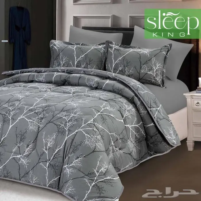 طقم لحاف مايكرو وجهين لونين متعددة الوان 2