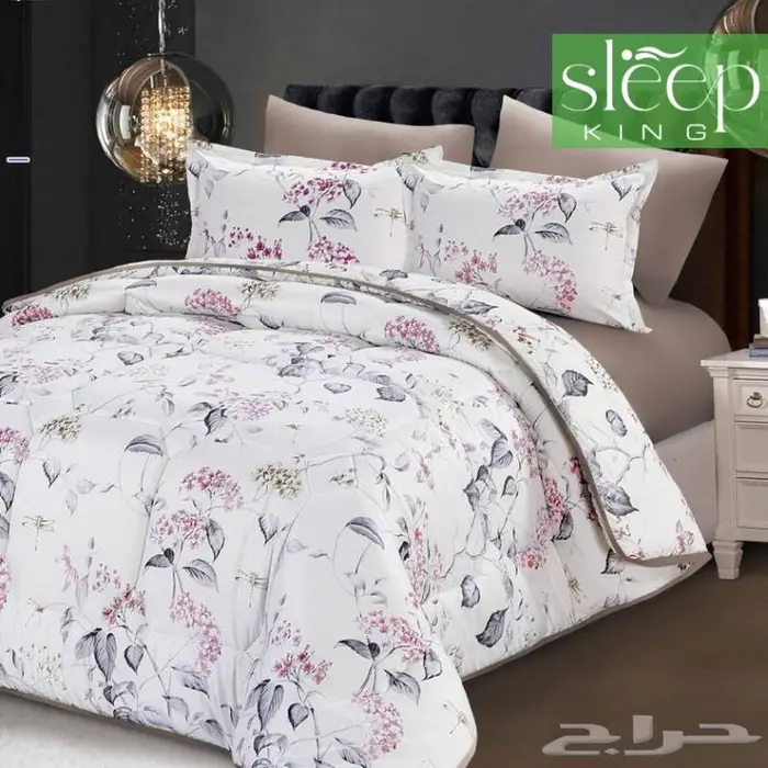 طقم لحاف مايكرو وجهين لونين متعددة الوان 5