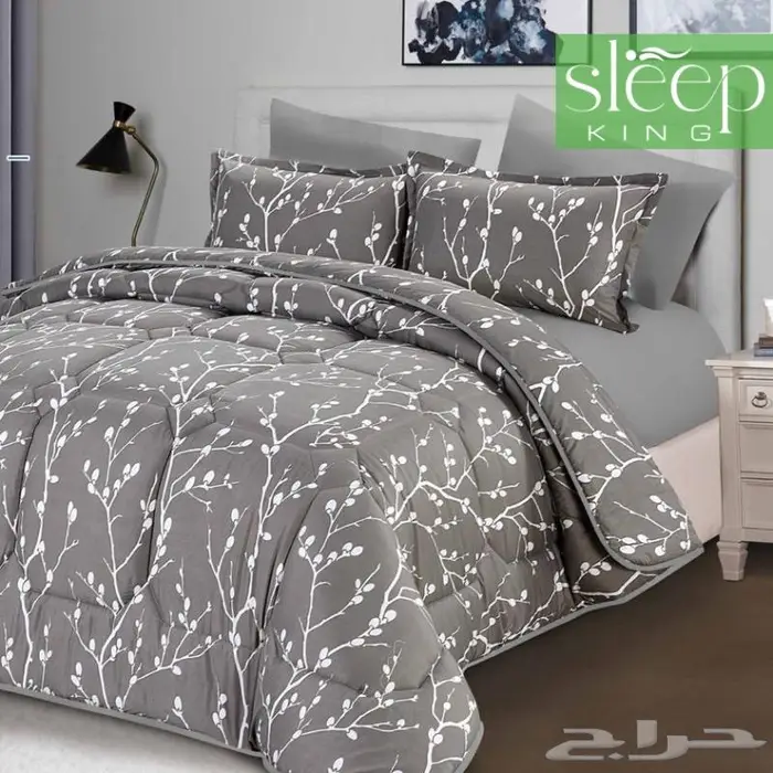 طقم لحاف مايكرو وجهين لونين متعددة الوان 7