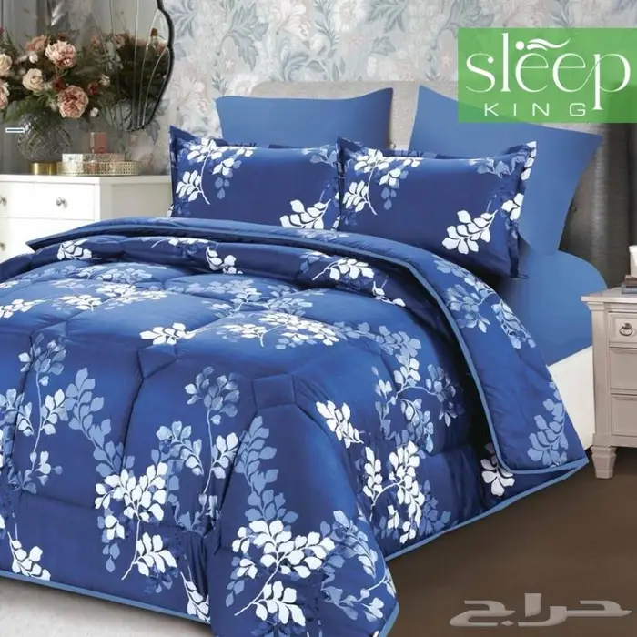 طقم لحاف مايكرو وجهين لونين متعددة الوان 10