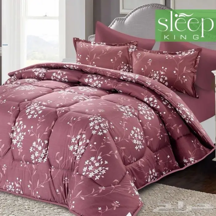 طقم لحاف مايكرو وجهين لونين متعددة الوان 12