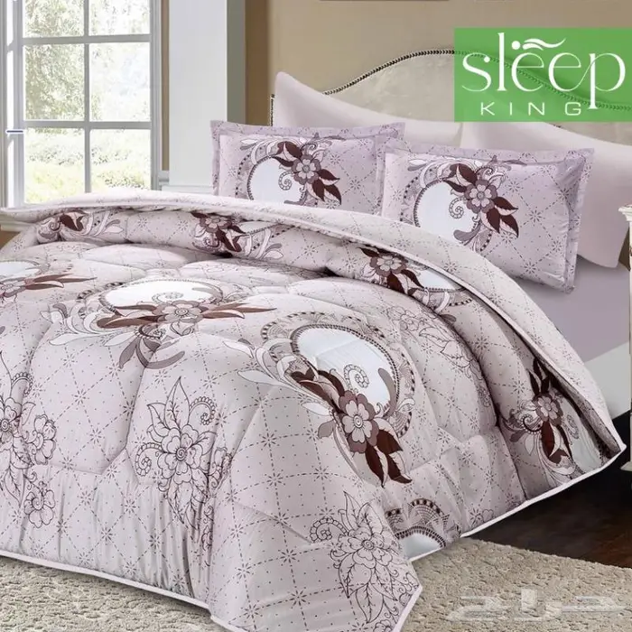 طقم لحاف مايكرو وجهين لونين متعددة الوان 14