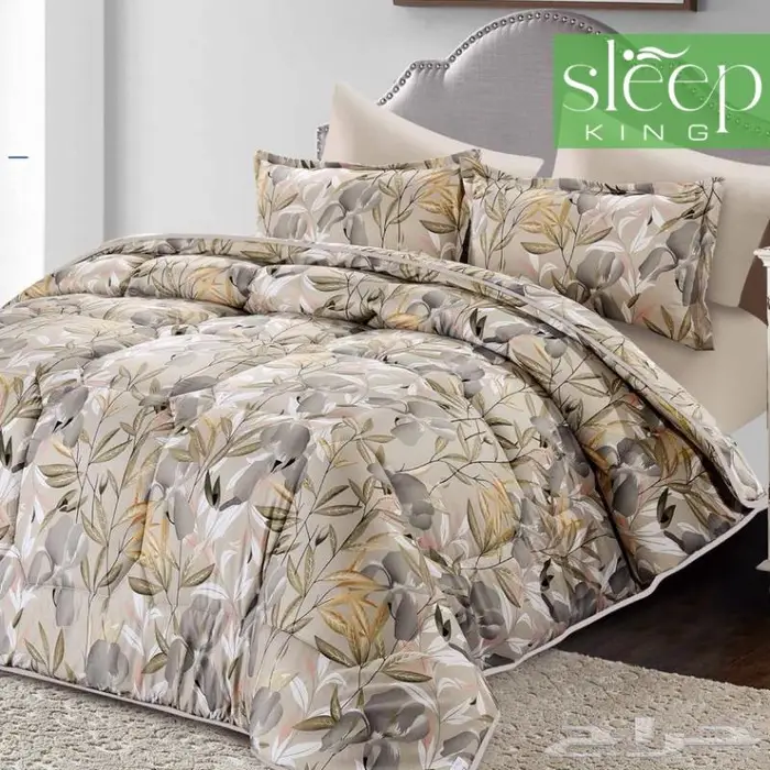 طقم لحاف مايكرو وجهين لونين متعددة الوان 3