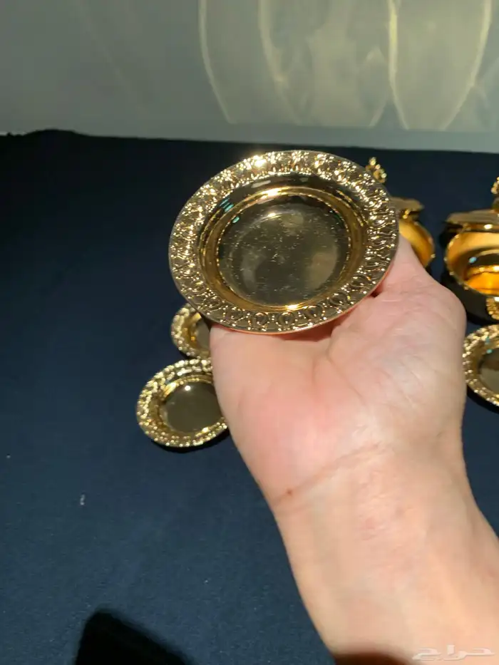 زبديات ذهبية جديدة للتمر مع صحون ذهبية جديدة للنوى 4