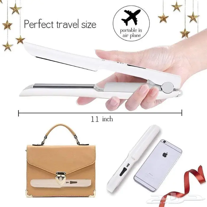 مكاوي فرد شعر لاسلكية 2 في 1 usb 10