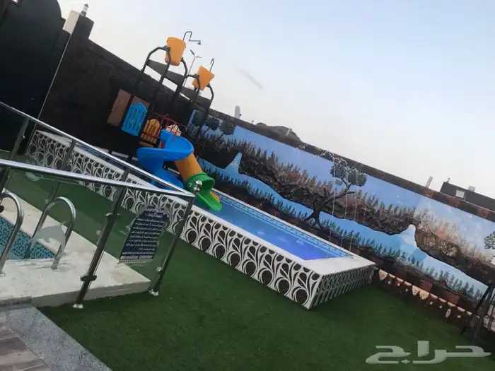 استراحه قسمين مسبحين بالعزيزيه للايجار 4