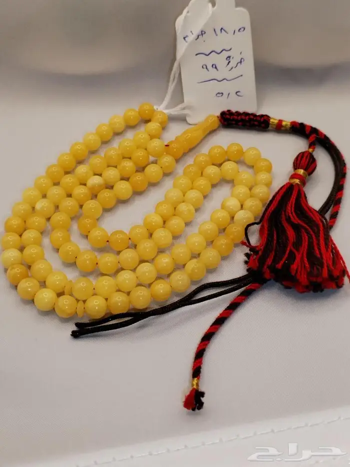 سبح كهرمان وعاج اصلي مشروط 3