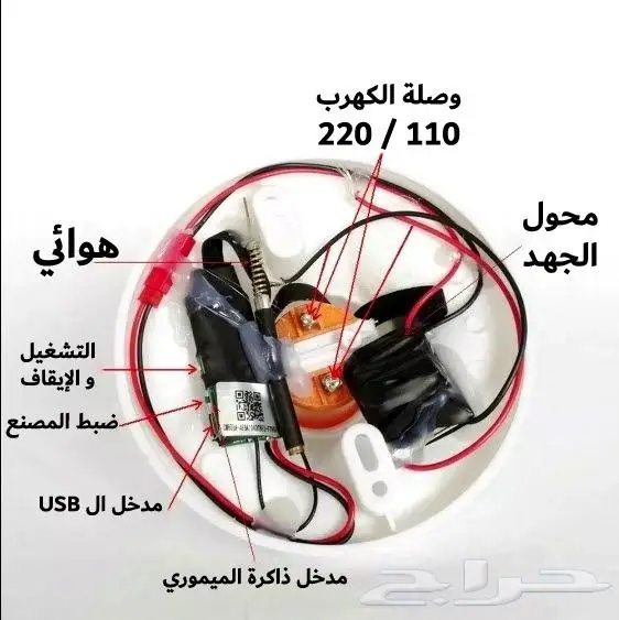 كاميرا قاعدة اللمبه تشبك بالكهرب مباشر وتشتغل علطول دقة HD 7