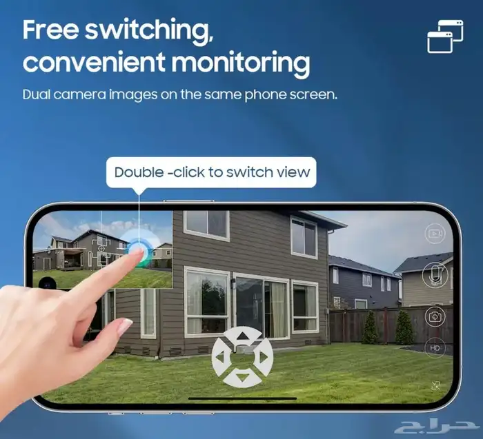 كاميرا بالطاقة الشمسية و بشريحة بعدستين متحركة وثابتة 8MP 4