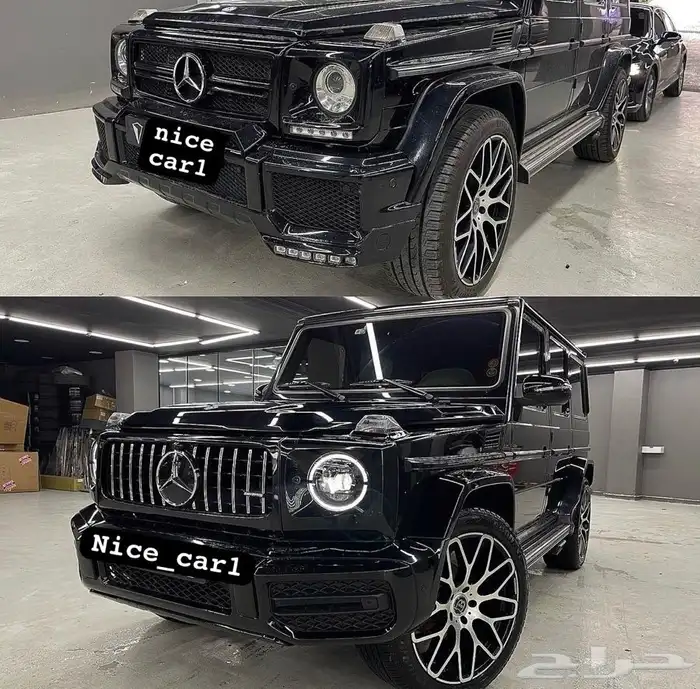 طارة جيب مرسيدس شكل G63 عادي وكاربون _كت تعديل G63 19