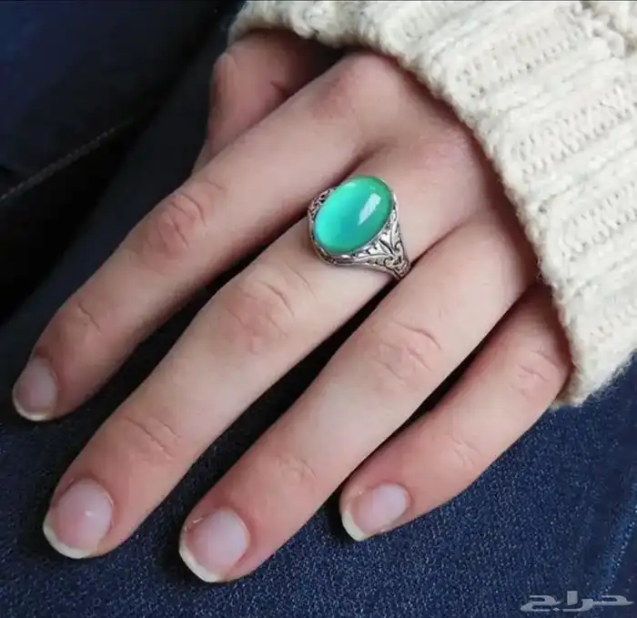 خاتم المزاج mood ring الحجر متغير اللون 2