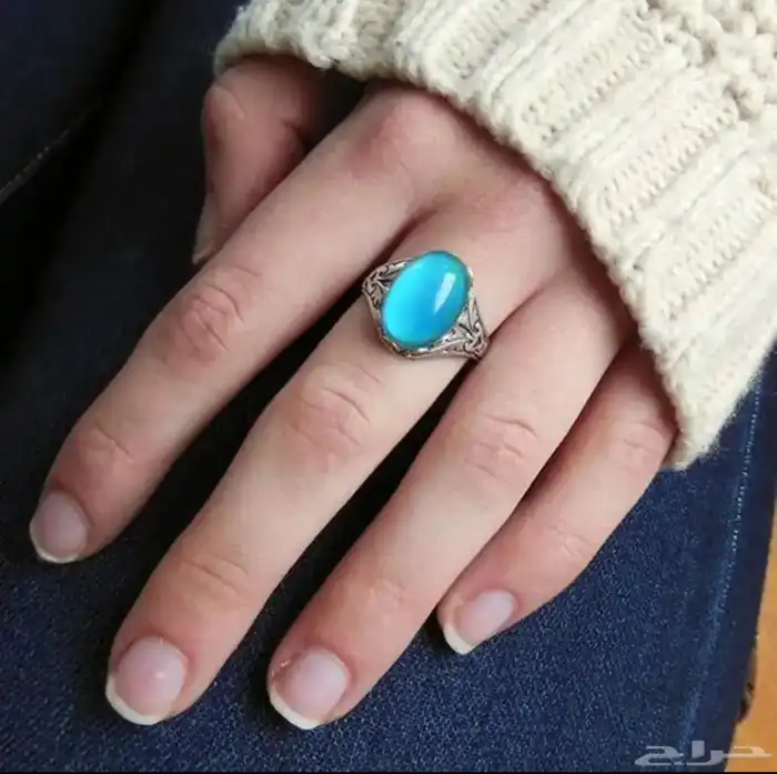 خاتم المزاج mood ring الحجر متغير اللون 1