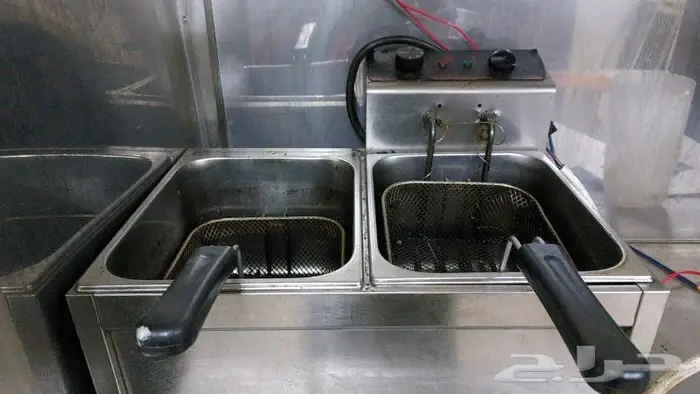 قلاية بطاطس حوضين كهربائي مطعم مطاعم 0