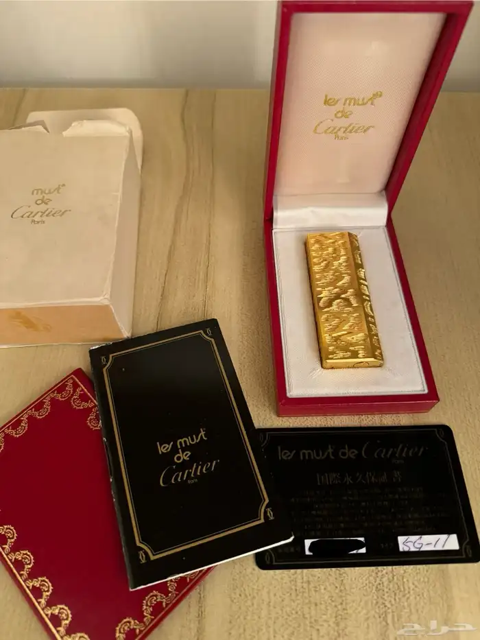 ولاعة كارتير مطلية ذهب 6