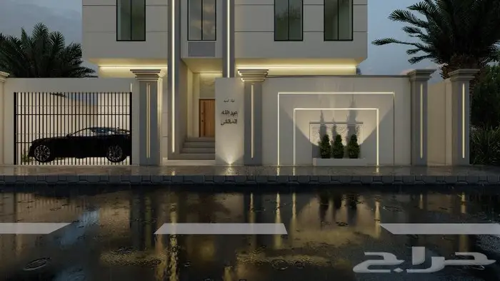 تصميم واجهة فيلا صور فيديو 2D أبعاد pdf cad dwg 0