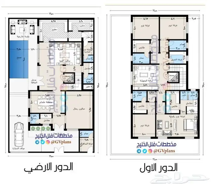 افضل تصاميم مخططات معمارية سكنية وتجارية مميزة وحديثة 0