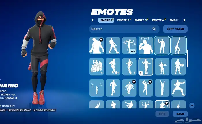 حساب فورت نايت نادر جدا  للبيع 25