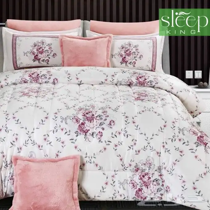 مفرش وجهين مخمل و فرو مقاس كنج متعددة الوان 6