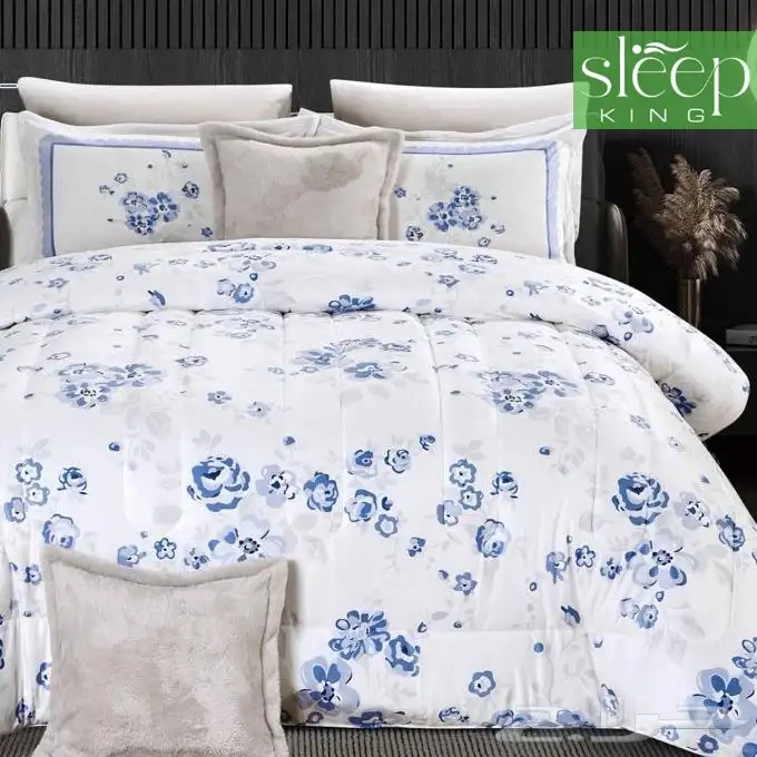 مفرش وجهين مخمل و فرو مقاس كنج متعددة الوان 12