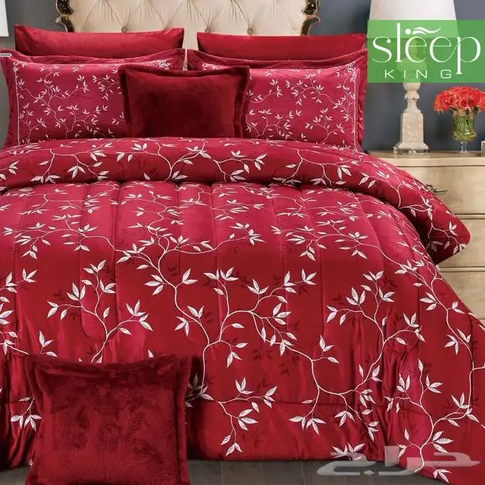 مفرش وجهين مخمل و فرو مقاس كنج متعددة الوان 10