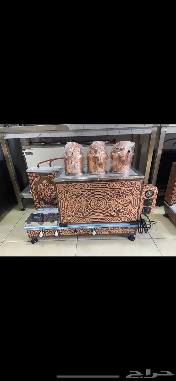 سماور نحاسي شاي بخار كهرباء وغاز 5
