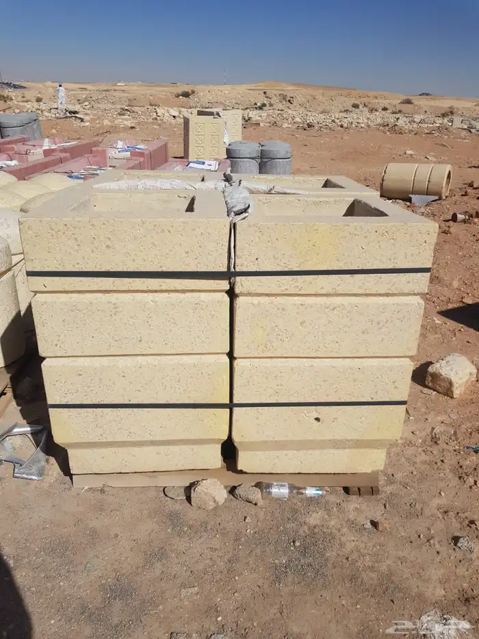 حجر زينة حدائق نيوجرسي حواجز خرسانيه قواعد أعمدة إنارة 18