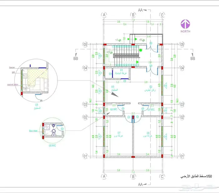 رفع مساحي و رسم اتوكاد مطابقة للواقع 1