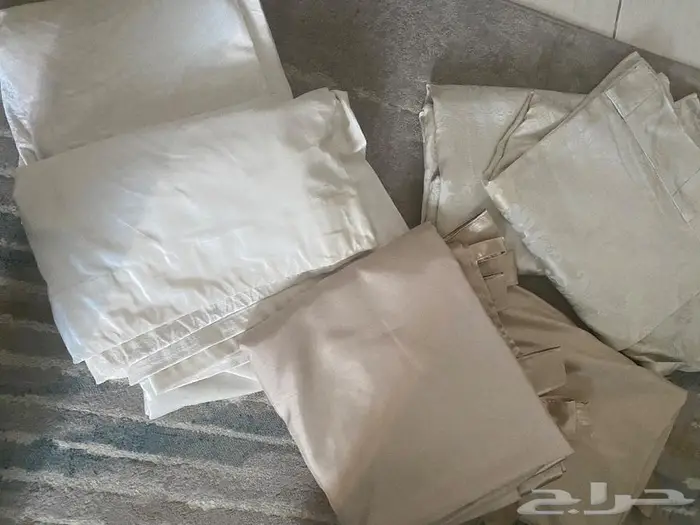 ستائر طول 3متر ساتان بيج 5