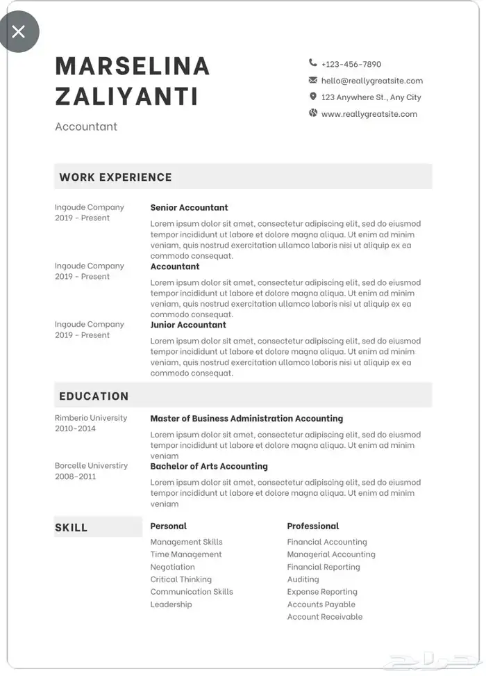 Cv   سيرة ذاتية 0