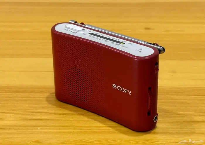 راديو سوني icf-40 موجتين صغير أحمر 0