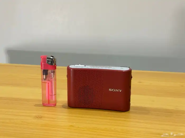 راديو سوني icf-40 موجتين صغير أحمر 9