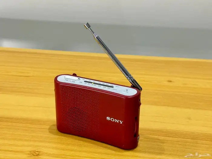 راديو سوني icf-40 موجتين صغير أحمر 2