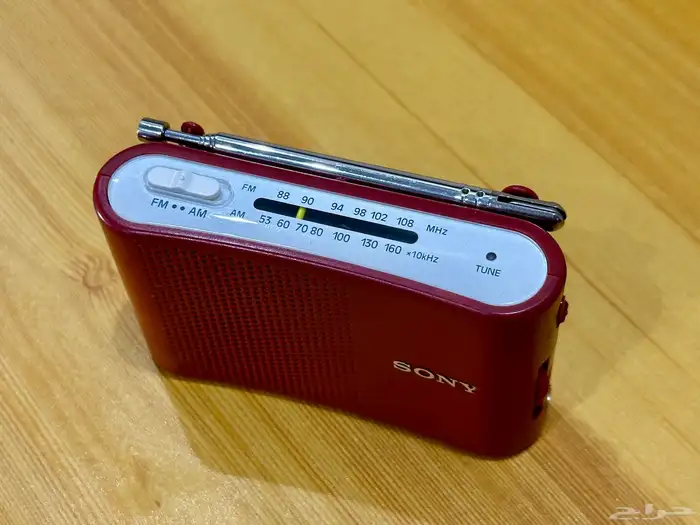 راديو سوني icf-40 موجتين صغير أحمر 3