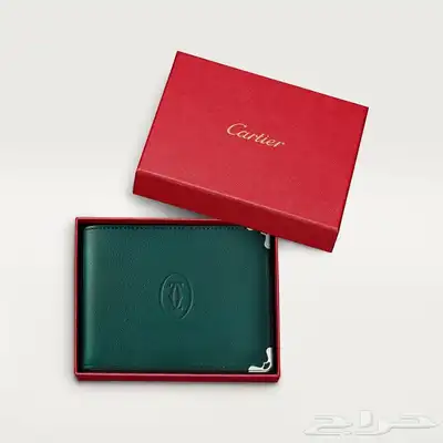 محفظة كارتيه اخضر جديده بسعر مميز محافظ كارتير 1