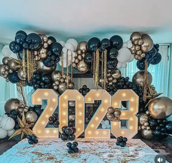 تنسيق بالونات واضاءه 21