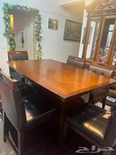 طاوله طعام مع 6 كراسي خشب ماليزي 2
