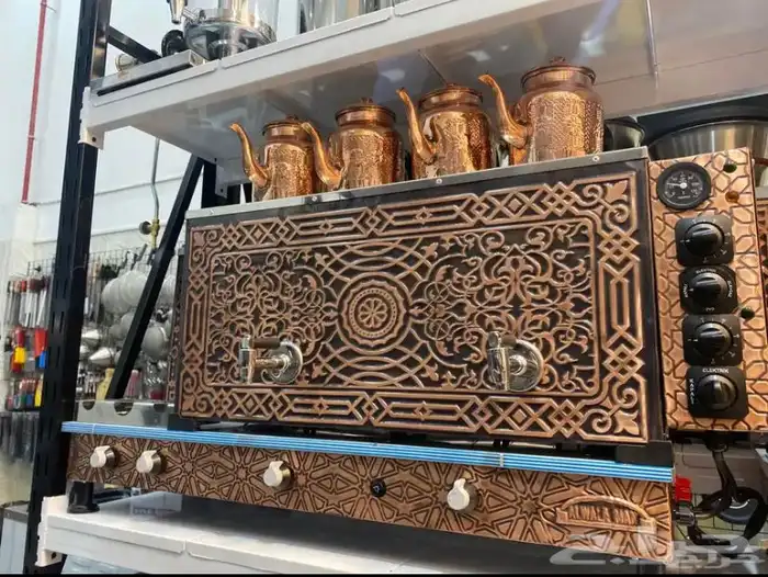 سماور نحاسي كهرباء غاز 3