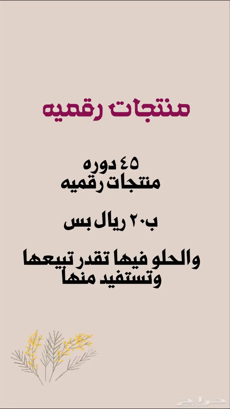 عرض مايتفوت منتجات رقميه 45 دوره ب20 ريال بس 0