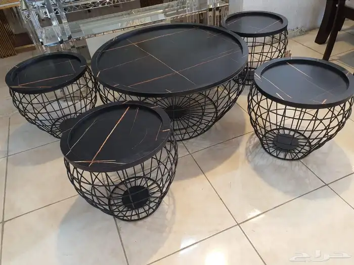 طاولات خدمة ستيل زجاج 1