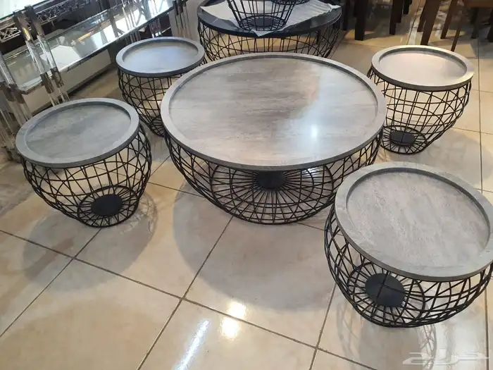 طاولات خدمة ستيل زجاج 4