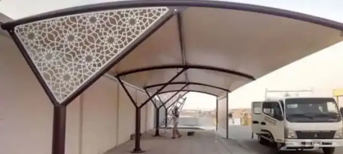 مظله سياره   مظلات جلسات   ساتر جدار حديد  سواتر شرايح 2