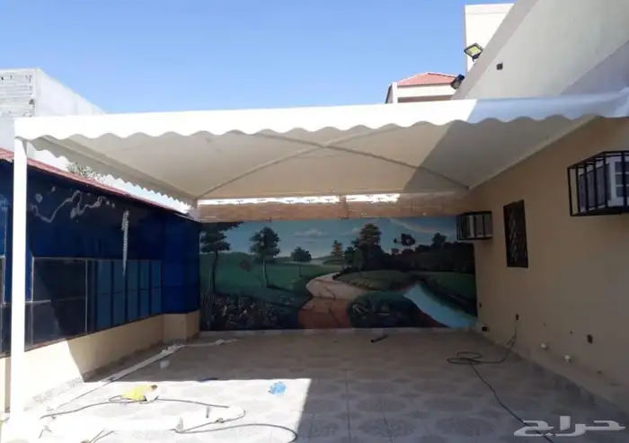 مظله سياره   مظلات جلسات   ساتر جدار حديد  سواتر شرايح 20