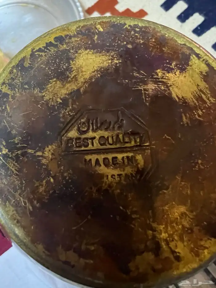 للبيع دله قديمه تراثيه مختومه رسلان وطقم صغير براد فخار 3